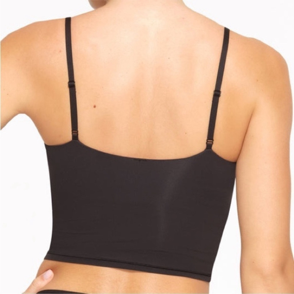 Skims Fits Everybody Cropped Cami Gunmetal Gray Large - Picture 2 of 10